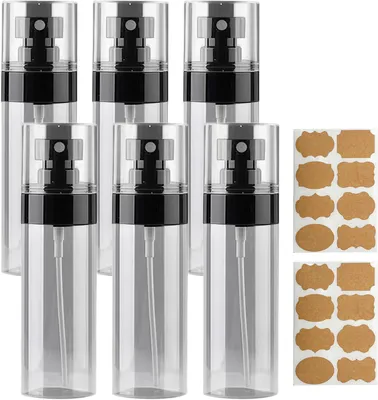 Produktbild von Sprühflasche 6 Stück, 50ml, Feiner Nebel Zerstäuber, Für Kosmetik Parfüm Reinigungsmittel, Reisegeeignet