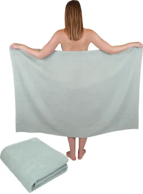 Produktbild von Betz 2 Stück XXL Duschtücher 100 x 150 cm BERLIN  Badetücher 100% Baumwolle Farbe – jade