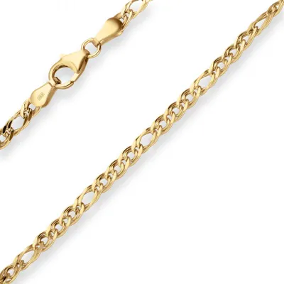 Produktbild von 3mm Armband Panzerkette hohl Armschmuck aus 585 Gold Gelbgold 19cm
