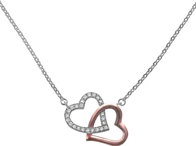 Produktbild von Zeeme Silber Collier 925 Silber Herz Zirkonia