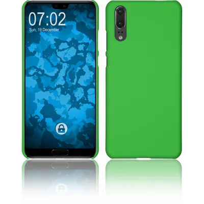 Produktbild von PhoneNatic Case kompatibel mit Huawei P20 - Hülle grün gummiert Hard-case Cover