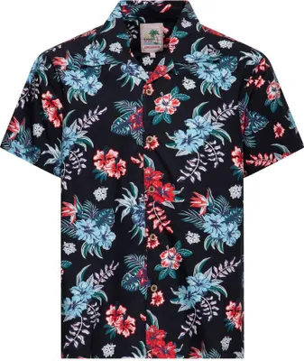 Produktbild von King Kerosin Hawaiihemd «Hibiscus» black L