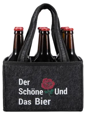 Immagine prodotto di Borsa per bottiglie di birra - Borsa da uomo - 6 bottiglie - Borsa a tracolla - Regalo divertente per uomo