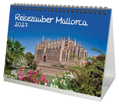 Produktbild von Reisezauber Mallorca DIN A5 Tischkalender für 2027 Palma Urlaub Mediterran Spanien - Seelenzauber