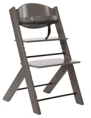 Produktbild von Hochstuhl Grau, 46,5x51x80 cm, mit 3-Punkt Sicherheitsgurt, anpassbarer Sitzfläche und Fußstütze, ab 6 Monaten bis 99 Jahre
