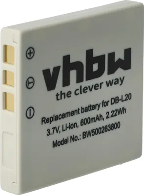 Produktbild von vhbw Akku kompatibel mit Sanyo Xacti VPC-J4 EX, VPC-E7 Kamera (600 mAh, 3,7 V, Li-Ion)