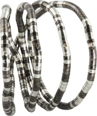 Produktbild von Biegsame Halskette Schlangenkette silberfarben-anthrazit 5mm Kette Armband