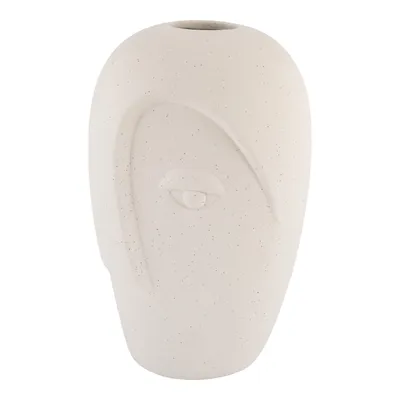 Produktbild von Vase aus sandfarbener Keramik, 125 x 13 x 195 cm