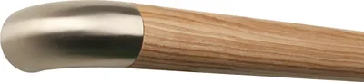 Produktbild von TIBU Esche Handlauf Holz Ø 42 mm Geländer 0,3m - 5m, Länge 2,8 m und Enden Edelstahl Bogen ohne Halter