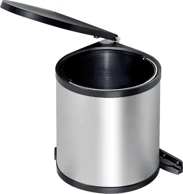 Immagine prodotto di WESCO 010212-11 Cestino per rifiuti 13 litri RONDO 2 da 40 cm di larghezza armadio, colore argento
