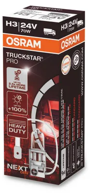 Produktbild von 1x H3 24V 70W OSRAM TRUCKSTAR PRO Next Generation +120% Lampen Birnen LKW