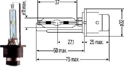 Obrázek produktu pro Philips Vision Xenon 85122VIC1 Xenonová výbojka do automobilových světlometů, 35 W, 85 V, Xenon, 4300 K, 1 kusů