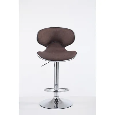 Produktbild von Barhocker Las Vegas V2 Stoff chrom - braun
