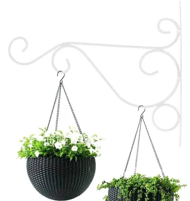 Eisen Pflanzenhänger Wandhalterung 30×21 cm Weiß