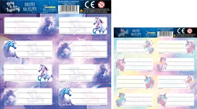 Immagine prodotto di Adesivi per quaderno Unicorno 15 Derform