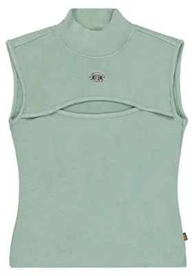 Image de Alpha Industries, débardeur pour femmes, modèle World Cut Out, couleur vert glacier, taille S