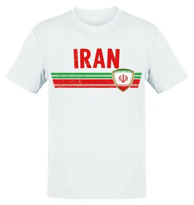 Produktbild von WM EM Fan Shirt Weltmeisterschaft Europameisterschaft 100% Baumwolle T-Shirt Rundhals Fanartikel Herren Damen Fan-Shirt - viele Länder: Iran / XXL Land wählen: Iran Shirt Größe wählen: XXL