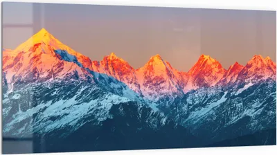 Produktbild von DEQORI Küchenrückwand Glas 100x50 cm 'Panchchuli in Abendsonne' Spritzschutz Bad Rückwand