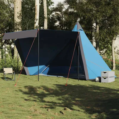 Produktbild von "2026 Promotion" Tipi-Familienzelt 8 Personen, Familienzelt UV-Schutz, Blau Wasserdicht - Campingzelte CC23481