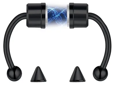 Produktbild von Gefälschter Nasenring, magnetisch - Schwarz
