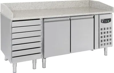 Zdjęcie produktu dla Stół do pizzy Combisteel, 2 drzwi, 7 szuflad na ciasto