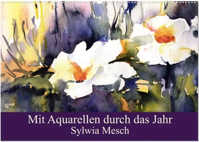 Produktbild von Mit Aquarellen durch das Jahr (Wandkalender 2025 DIN A2 quer), CALVENDO Monatskalender