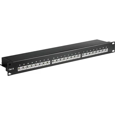 Obrázek produktu pro S/CONN 75065, RJ-45, CAT6, Černá, Instalace do racku, 1U
