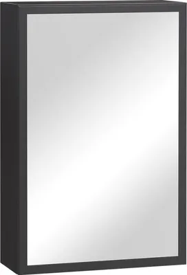 Zdjęcie produktu dla Szafka Z Lustrem Nowoczesna Szafka Ścienna Z Lustrem I 3 Warstwami, Czarna, Do Łazienki, 40X15X60 Cm