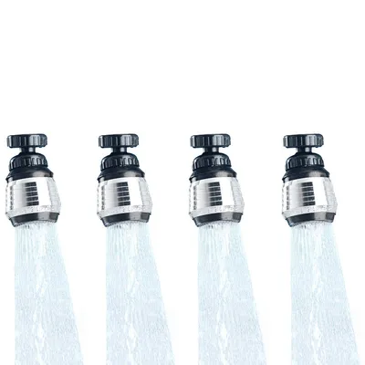 Produktbild von 4er Set Schwenkstrahlregler 6cm Wasserhahnaufsatz Perl- oder Duschstrahl Verstellbar Strahlregler Brause Schwenkbrause Wasserhahn Aufsatz Wassersparer