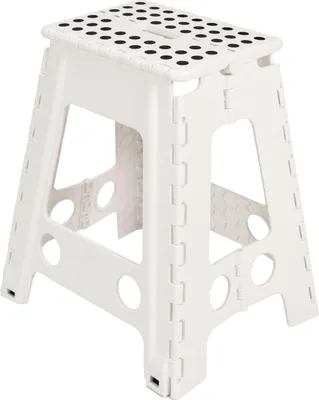 Produktbild von Klapphocker / Tritthocker, 29x22x45 cm, weiß-schwarz