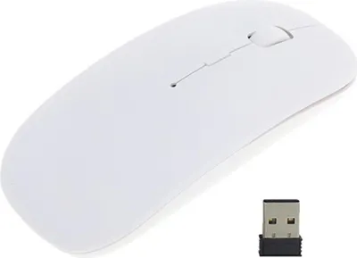 Image de Ak278D Souris Optique Slim Sans Fil Blanc