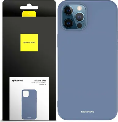 Zdjęcie produktu dla Silikonowe etui SPACECASE Silicone Case do iPhone 12 Pro Max Niebieski
