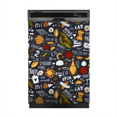 Produktbild von Magnete Dekorative 60x80 cm Küche Magnetmatte Spülmaschine - Italienische Nudeln Muster