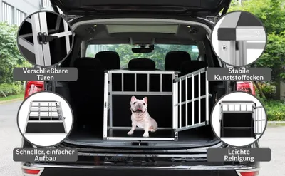 Immagine prodotto di Trasportino per cani, in alluminio, medio 70x54x51cm