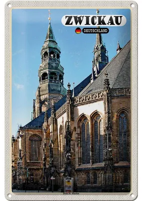 Produktbild von Blechschild Städte Zwickau Dom St. Marien Kirche 20x30cm