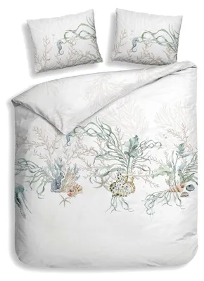 Productafbeelding van Heckettlane Dekbedovertrek Agnia White 260x200-220 cm 100% Katoensatijn