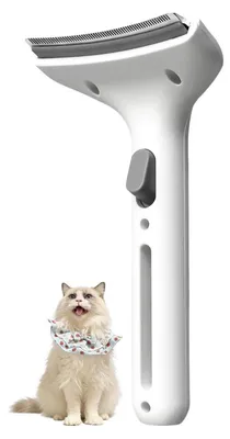 Immagine prodotto di Spazzola per sottopelo per cani e gatti, con pulsante per la rimozione del pelo, con setole in acciaio inossidabile