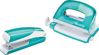 Produktbild von Sada zošívačka a dierovačka Leitz WOW mini ľadová modrá