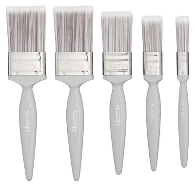 Produktbild von Harris Essentials Wand- und Deckenpinsel-Set | 5 Stück | 1,2 cm, 2,5 cm, 3,8 cm,