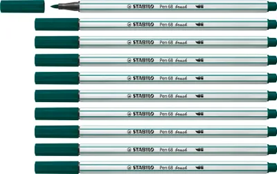 Image de Feutre haut de gamme STABILO à pointe pinceau pour des épaisseurs de trait variables - Pen 68 brush -…