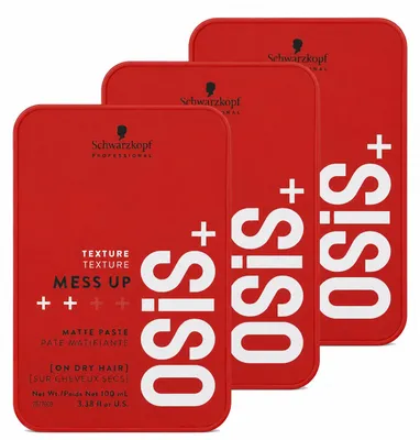Produktbild von 3x Schwarzkopf Professional OSiS Mess Up 100 ml, KI-generiertes Bild