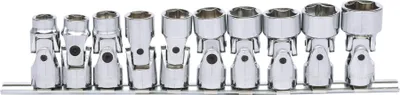 Obrázek produktu pro KS TOOLS 911.3840 - Steckschlüssel-Satz - 3/8" - 10 Kopf/Köpfe - Chrom-Vanadium-Stahl - DIN 3120 - ISO 1174 - 1,11 kg