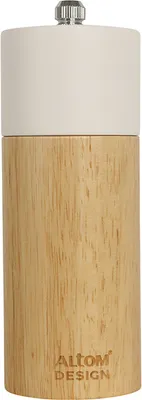 Produktbild von Handmühle aus Holz für Salz und Pfeffer 14 cm weiß