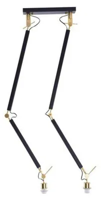 Produktbild von AZzardo AZ4191 Pendelleuchte ZYTA 2 S Lampenkörper schwarz/gold