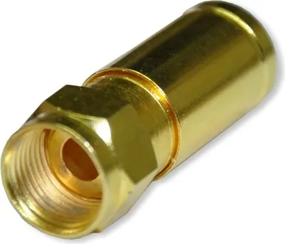 Produktbild von Kompressionstecker Gold für Kabel-Ø 8-8,2mm Vollmetall