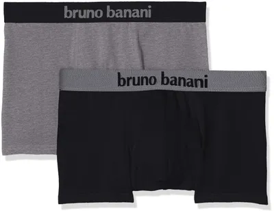 Produktbild von bruno banani - Flowing - Short - 2er Pack (7 Schwarz / Grau Melange)