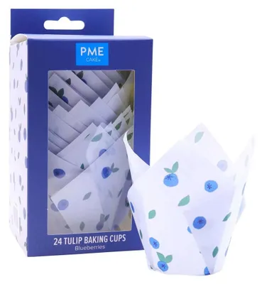 Zdjęcie produktu dla PME Cake - Papilotki tulipanowe do muffinek 24 sztuki Borówki