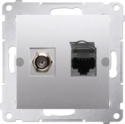 Produktbild von Kontakt-Simon DASFRJ45.01/43, Silber, Kunststoff, IP20, 75 mm, 43 mm, 75 mm