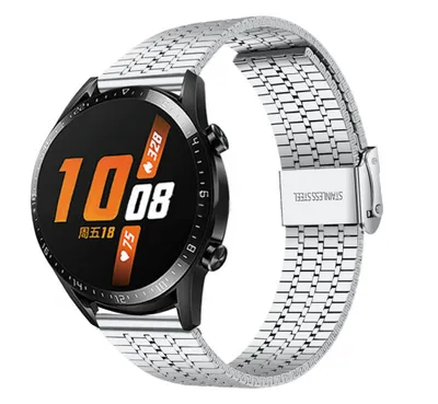 Produktbild von Strap-it Huawei Watch GT 2 Edelstahlarmband (Silber)