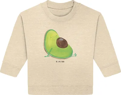 Produktbild von Mr. & Mrs. Panda Organic Baby Pullover Avocado Schwangerschaft 24. - 36. Monat - Natural Raw - Geschenk, Liebe, Geburt, Bullover